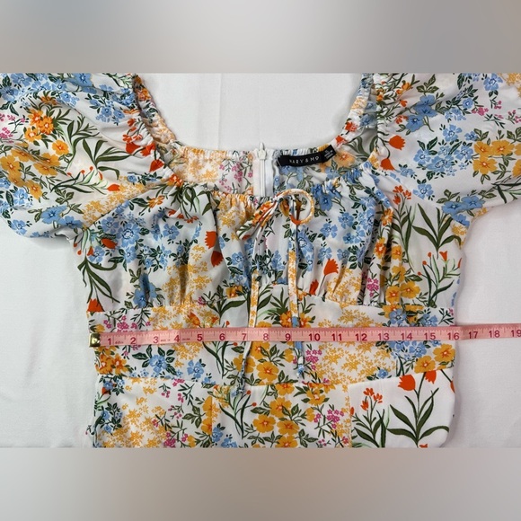 Mary & Mo Floral Short Sleeve Empire Waist Dress Size XL - Picture 8 of 8